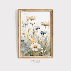 Printable Flower, Botanical Print, Spring Wall Art, Farmhouse Print ,Floral Print, Vintage Easter Print, Spring Decor Digital