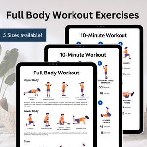 Full Body Workout Exercise, 10-Minute Quick Workout, Men Fitness Guide, Bootcamp Workouts, Dumbbell Workouts for Men, Home Office Workout