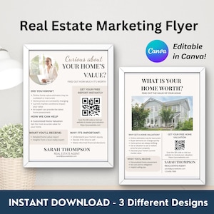 Home Value Marketing Flyer, Canva Real Estate Flyer Editable Template, Home Value Flyer, CMA Property Marketing, Realtor Seller Lead Magnet