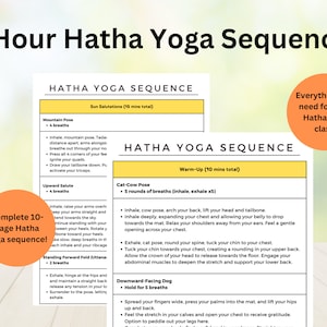 Hatha Yoga Sequence, 1 Hour Yoga Flow, Yoga Script Chakra Balance and Harmony, Yin Yoga Sequence PDF Printable, Yoga exercise planner