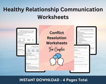 Paare Kommunikation Arbeitsblätter, Konfliktlösung, Gesunde Beziehung Arbeitsbuch, Paartherapie Kommunikationswerkzeug, Therapie Ressourcen