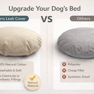cotton dog bed cover vs polyester comparison natural vs synthetic pet bed