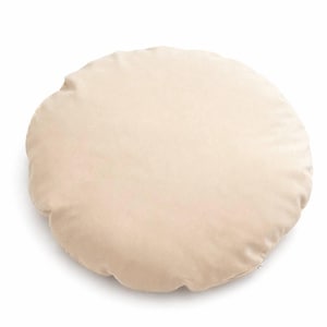 round dog bed cover beige cotton canvas empty cover minimalist product