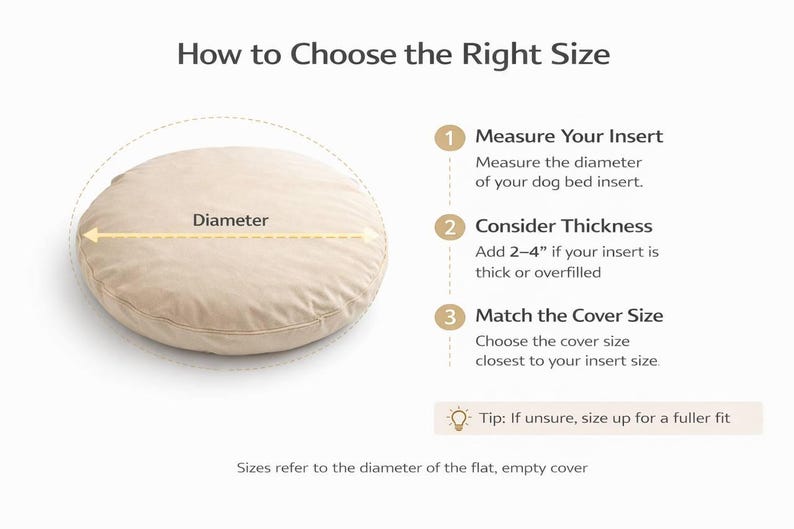 how to choose dog bed cover size guide round pet bed measurement tips
