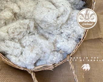 Ouate de coton brut : rembourrage de rembourrage en fibres naturelles - à la livre