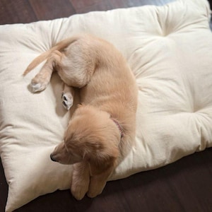 Relleno de muselina natural para cama de perro: almohada hipoalergénica de algodón crudo