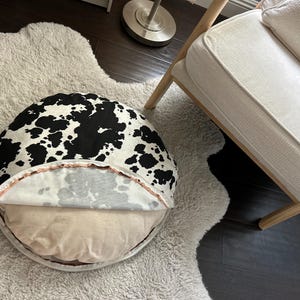 round dog bed cover removable insert washable pet bed cover design