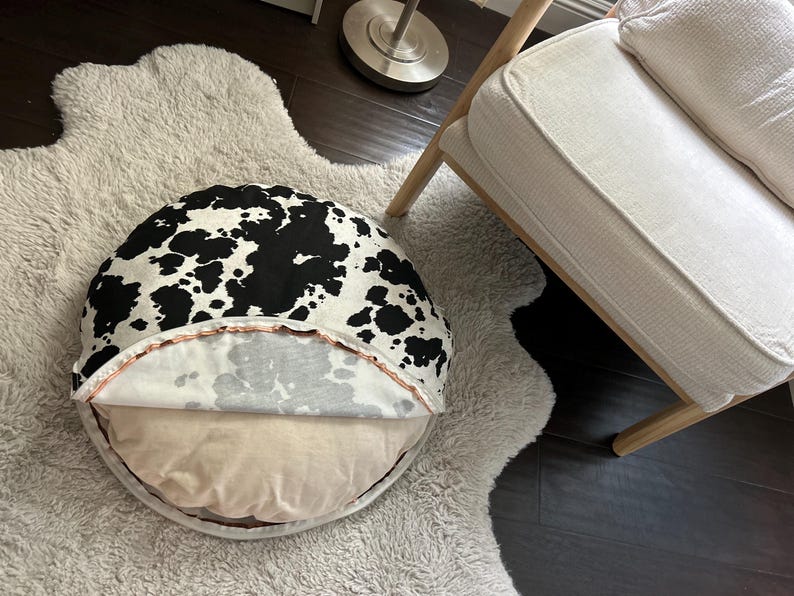 round dog bed cover removable insert washable pet bed cover design