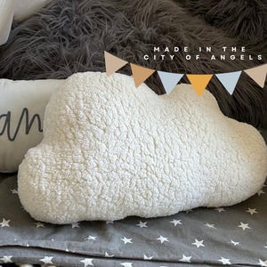 Nursery Pillow Gift For Baby Shower Cushion Cloud Shape Kids Room Decor For Nursery Room Ideas For Housewarming Decor Throw Pillow Sherpa