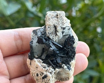 Aquamarine with Schorl and Feldspar from Namibia