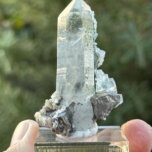 Stunning YGX Quartz with Pyrite, Fluorite, and Calcite Specimen