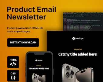 Modelo moderno de newsletter por e-mail em HTML | Design responsivo (Download digital)