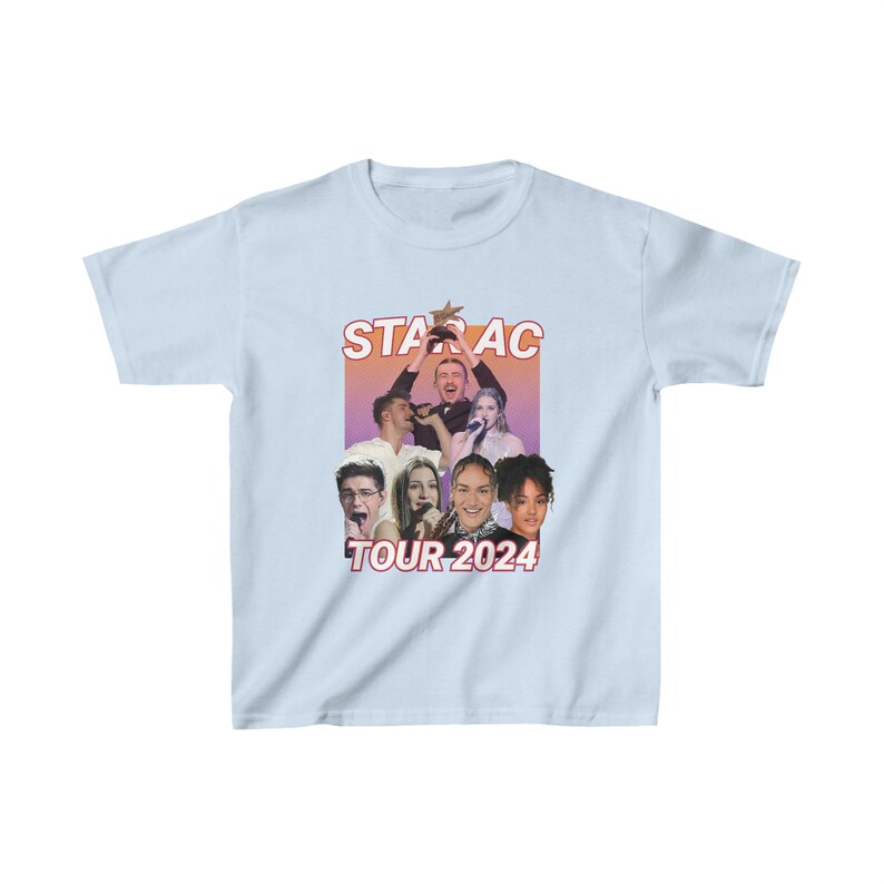 t-shirt enfant tournee star academy 2024 star academy 2023 star academy pierre helena star academy star academy julien star academy lenie Light Blue