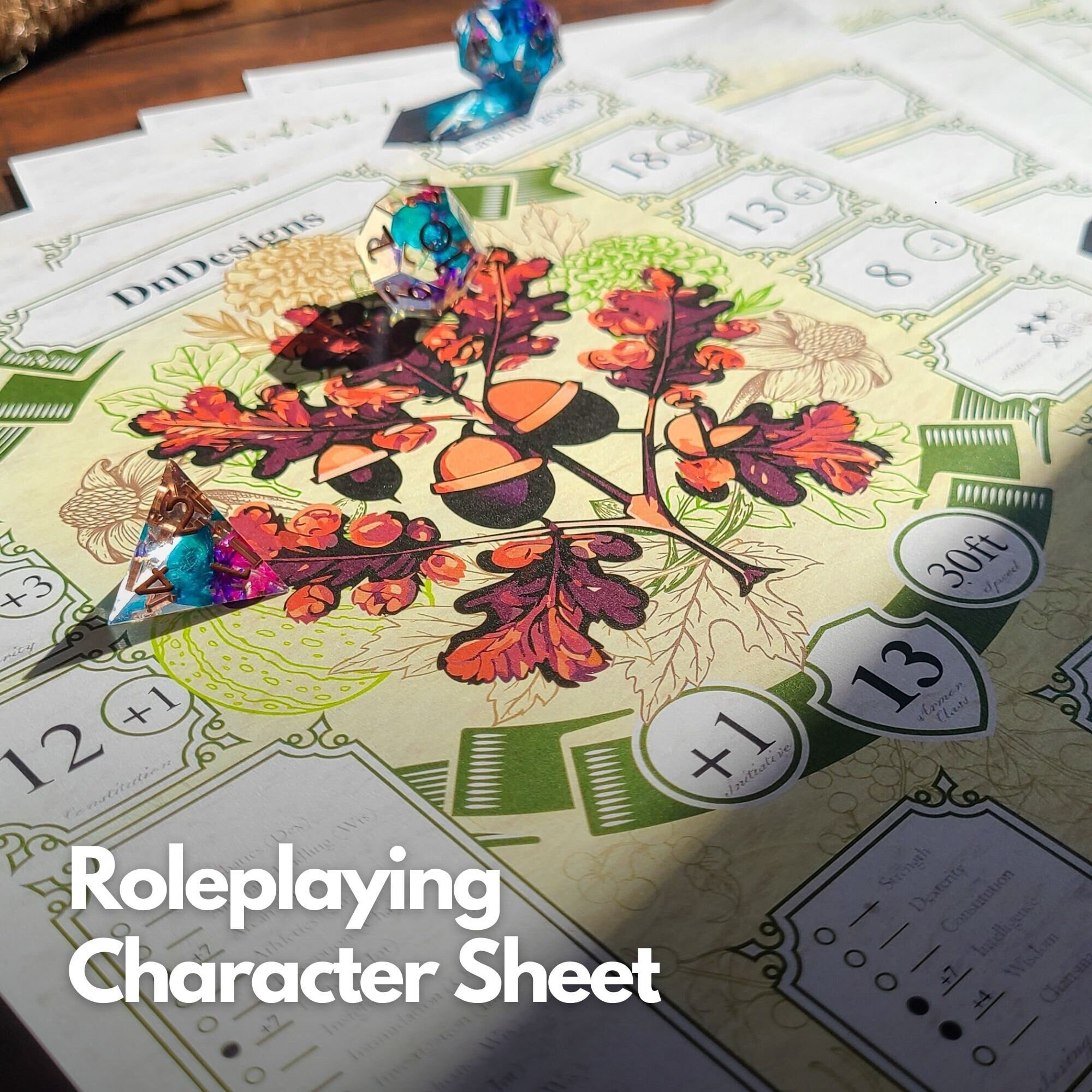 Dnd 5E Druid Character Sheet Fillable Pdf LTR Size - Etsy