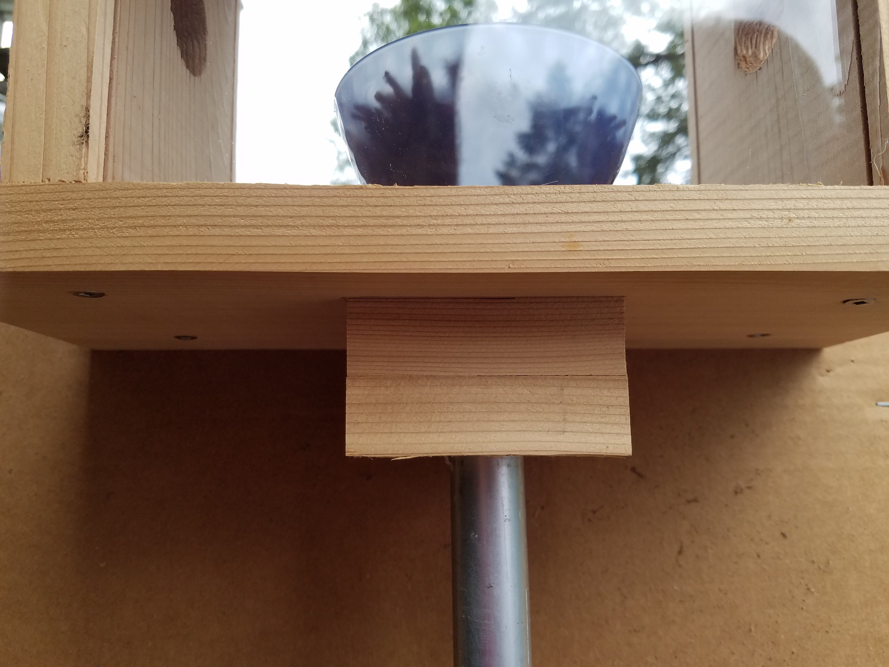 Mounting Pole 2 Piece for Mealworm Feeder or Gilbertson-style Bluebird