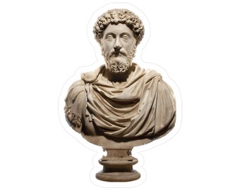 Marcus Aurelius Bust Vinyl Decal - Stoic Wisdom for Modern Spaces