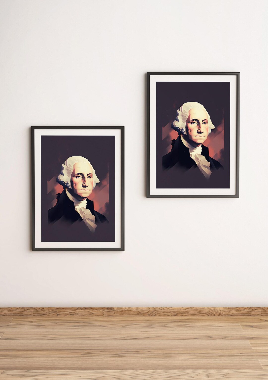 George Washington Minimalist Art Print: Founding Father Portrait ...