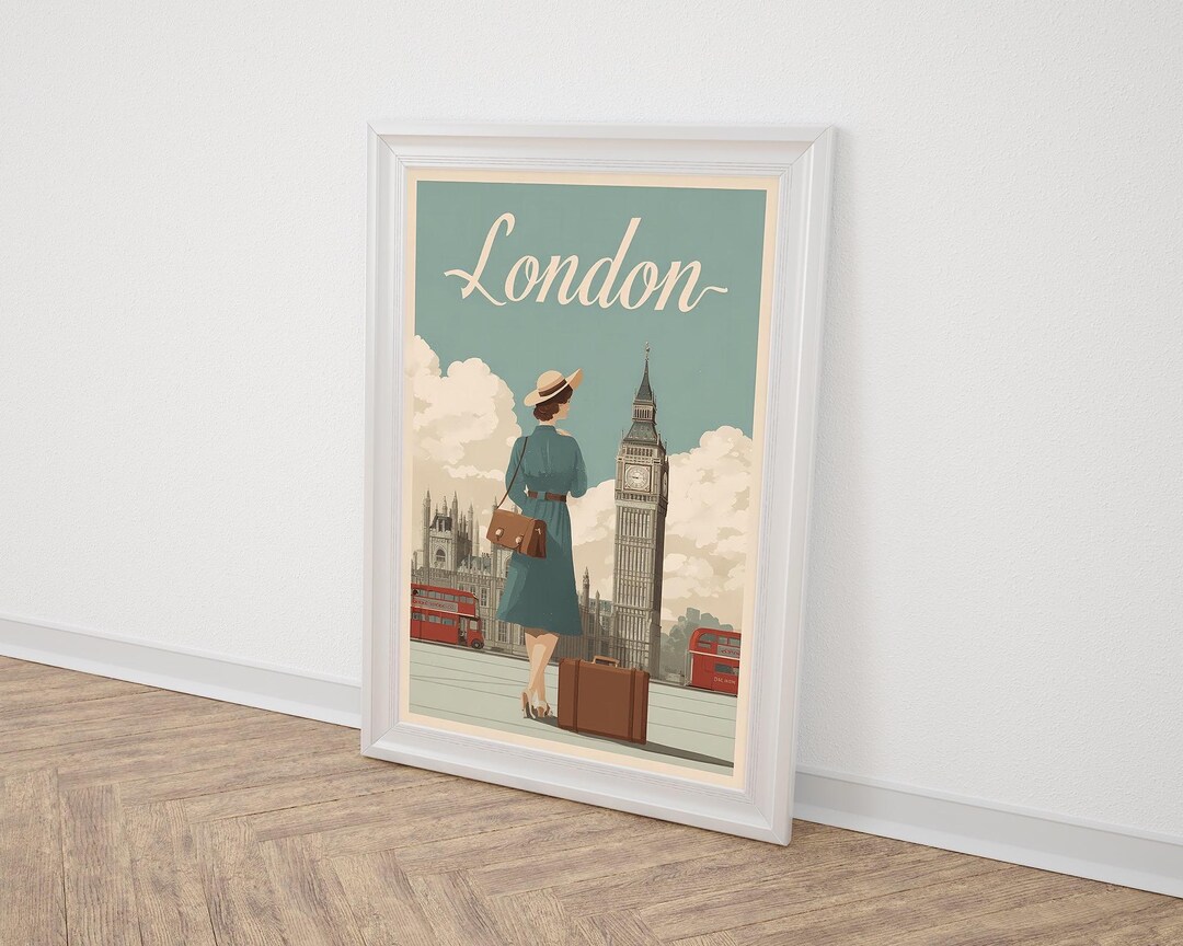 Minimalist London Travel Poster, Big Ben Illustration (digital Download ...