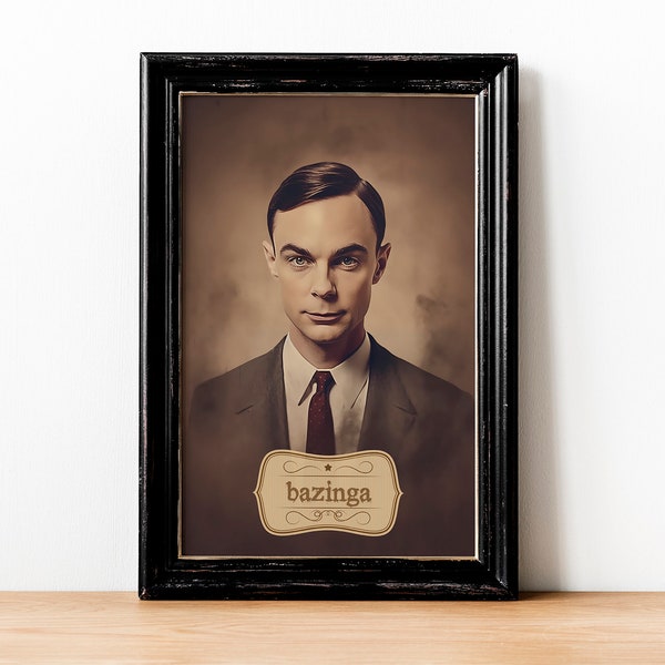 Sheldon Cooper 'The Big Bang Theory' Minimalist Poster - High-Quality Digital Print, Instant Download, Iconic TV Character, Geek Decoration