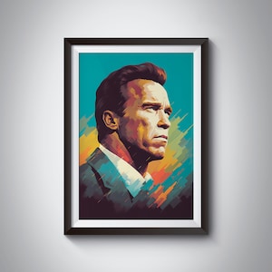 Arnold Schwarzenegger Minimalist Poster - High-Quality Digital Art, Instant Download, Iconic Action Star, Movie Hero Wall Decor