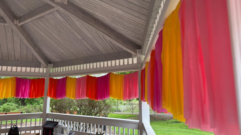 Aerial Fringe: Custom Hanging Decor | Custom Party Decor | Ceiling Decor | Party Decor | Tent Decorations image 5