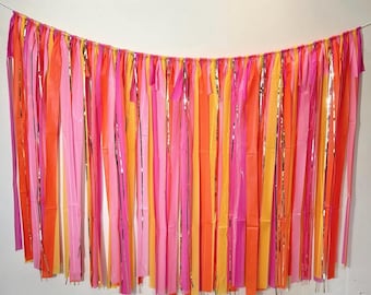 TEQUILA SUNRISE | Banner/Painel de Fundo com Franjas | Decoração com Tema "Dazed and Engaged" | Painel de Fundo Personalizado | Despedida de Solteira | Painel de Fundo Fácil