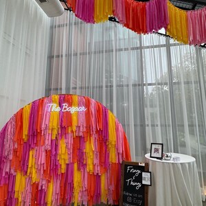 Tequila Sunrise Fringe Backdrop: Photo Booth Decor | Luxury Decor ...
