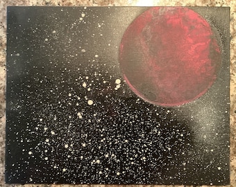 Canvas Spray Paint Planet