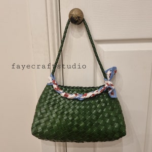 100% handmade retro cowhide shoulder bag, tote bag, handbag, best gift, mothers day gift, woven leather bag, leather woven bag, everyday bag