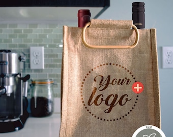Personalized Jute Wine Bag: Eco-Friendly Wedding Favor