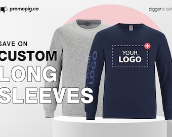Personalisiertes Langarmshirt: Benutzerdefiniertes Logo, Unisex-Baumwollmischung