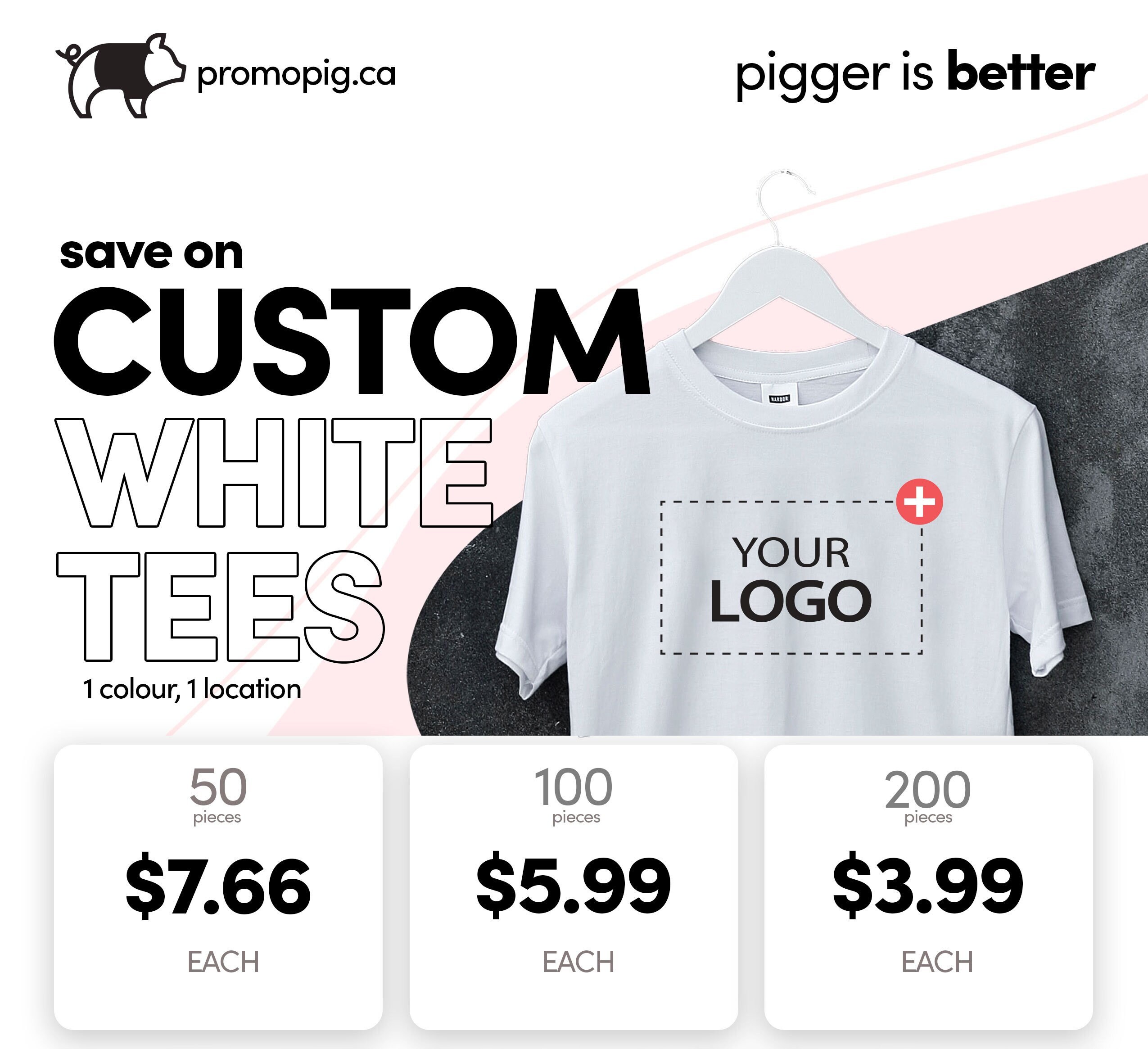 Personalized White T-shirt, Custom Logo Shirts , Company Logo Shirt ...