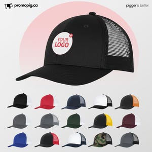 Custom Trucker Hat, Personalized Printed Cap, Custom Logo Hat, Adjustable Mesh Back Hat, Promotional Hat, Custom Headwear