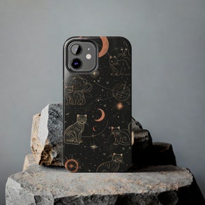 Celestial Phone Case for iphone, Samsung Galaxy and Google Pixel, Cosmic Cat Phone Case, Phone Case for Gift