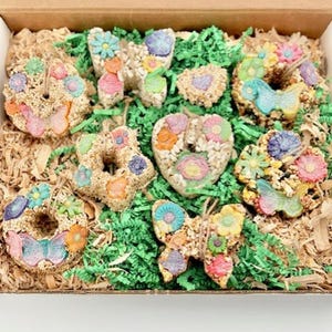 Edible Flower Birdseed Ornaments - Variety Pack of 8, Handmade