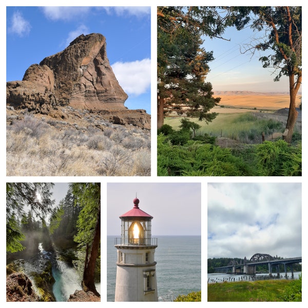 Dramatic Views of Scenic Oregon Photography Print Pack, 5 photos | Digital Download Pack | M Armas Creations