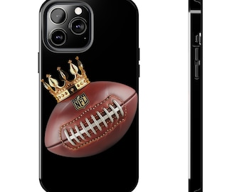 Diseño de funda para teléfono con balón de Football Champions Kansas City para iPhone 12, 13, 14 y 15.