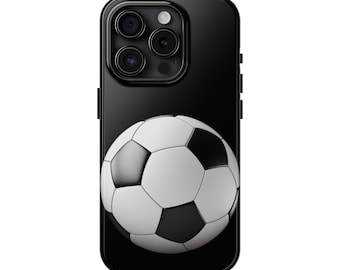 Diseño de funda para teléfono con balón de fútbol (fútbol - futbol) para iPhone 12, 13, 14 y 15.