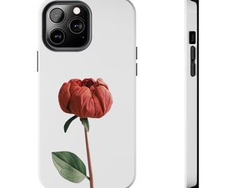 Diseño minimalista de funda de teléfono Tulip para iPhone 12, 13, 14 y 15.