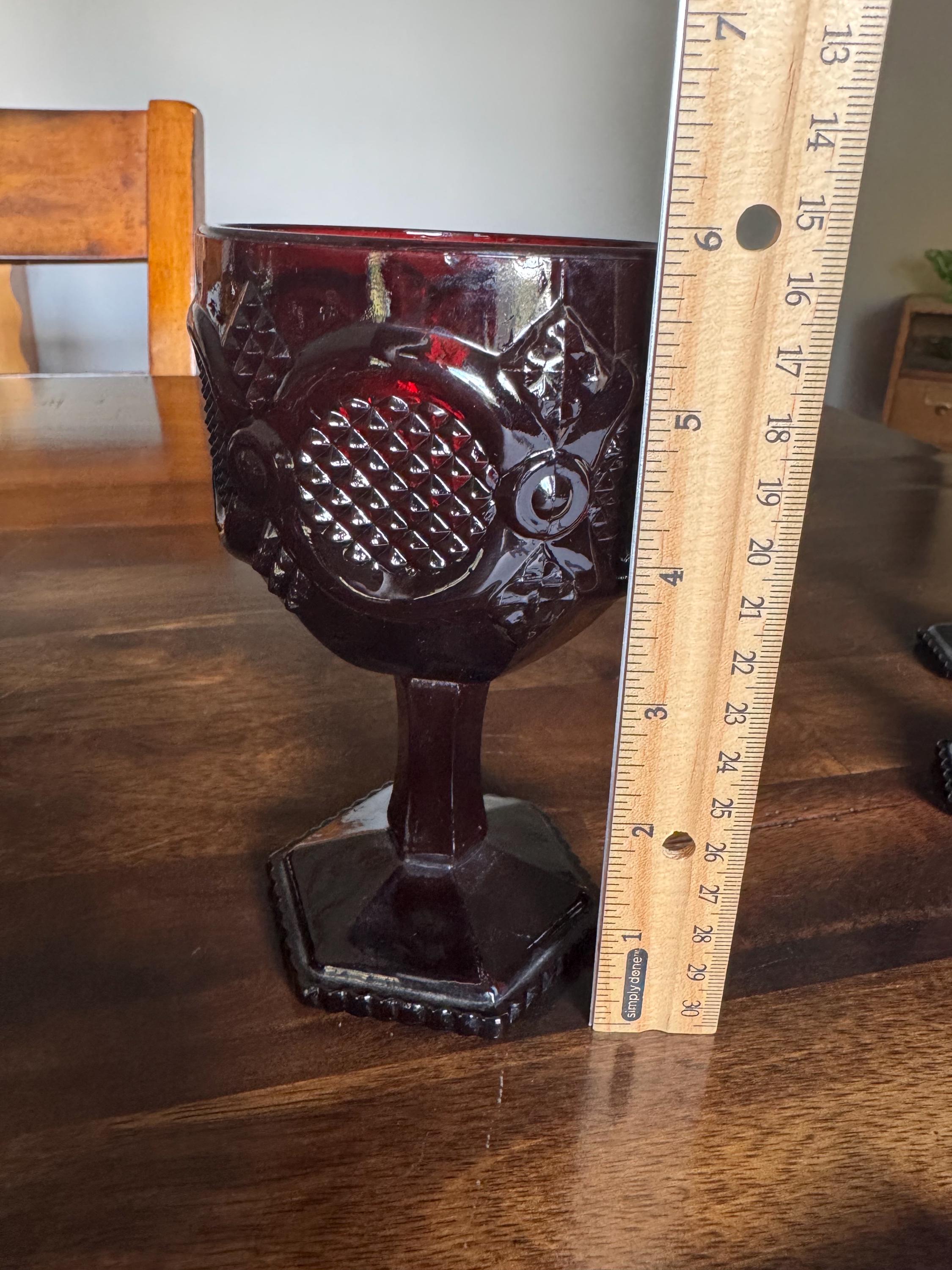 ルビー様 Avon 1876 Cape Cod Ruby Red Glassware: Wine Goblet, Cordials, Mug