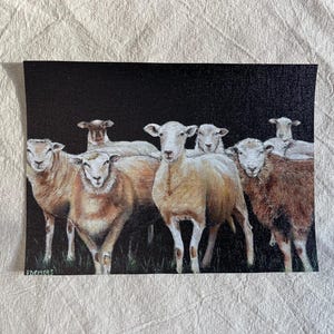 Sheep Print- Unframed Oil Painting Print