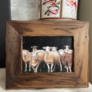 Original Framed Oil Painting- Sheep