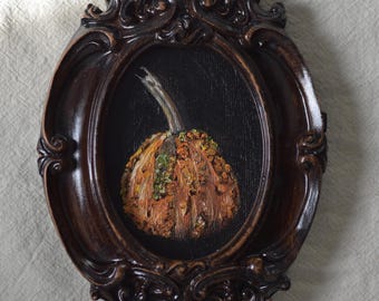 Original Oil Painting- Moody Pumpkin