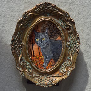 Original Oil Painting -Scaredy Cat