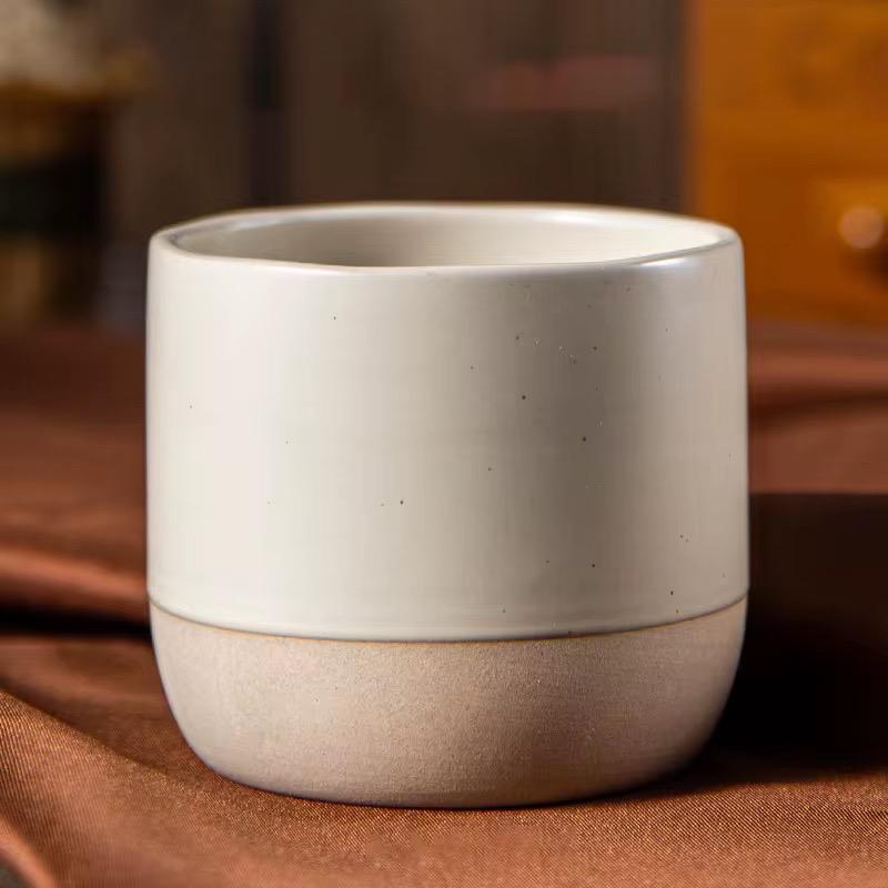 Ceramic Espresso Cups – 6oz Matte Colorblock Coffee Mugs, Stackable ...