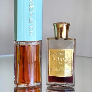 Estee Lauder Youth Dew .25 Oz Spray Miniature Parfum Perfume + Youth Dew 1/4 Oz Bath Oil