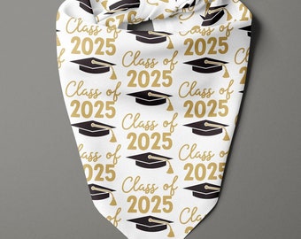 Graduation Dog Bandana - Class of 2025 - Tie On Dog Bandana