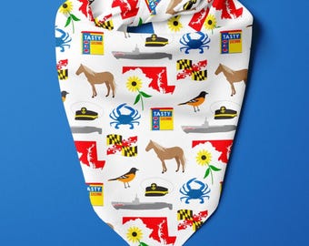 Maryland Dog Bandana: Tie-On Pet Scarf