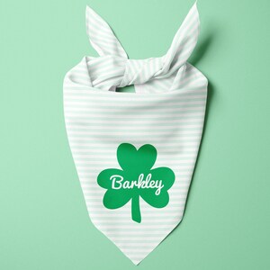 Personalized St Patricks Day Dog Bandana - Custom Dog Bandana - Personalized Bandana - Shamrock Bandana - St Patricks Day Bandana