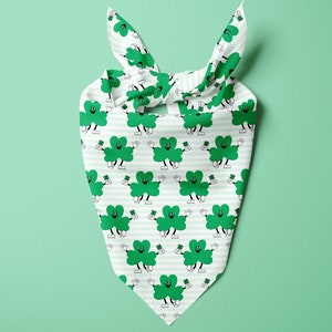 Lucky Shamrocks Dog Bandana -St. Patricks Day Dog Bandana - St Patricks Day Bandana - Pet Bandana - Shamrock Bandana - Lucky Clover